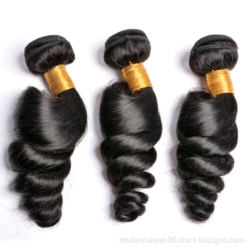 Dropshipping Unprocessed Loose Wave Brazilian Virgin Cuticle Aligned Human Hair Bundles